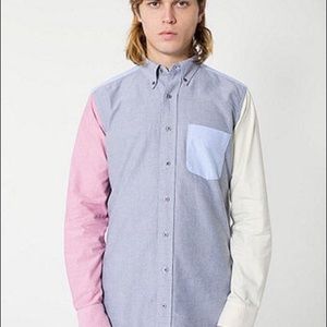 American Apparel Color Block Button Up